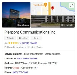 Pierpont Communications Google Search Image