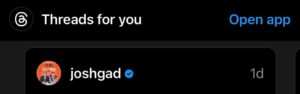 Instagram promoting Threads